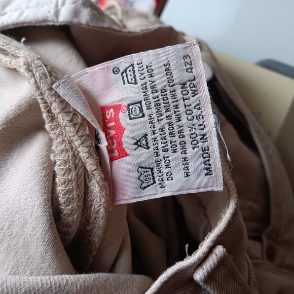 Vintage Men's Levi's 501 Jeans 34x31 Fit 1990's Sand Denim Made USA Buttonfly - Picture 9 of 10